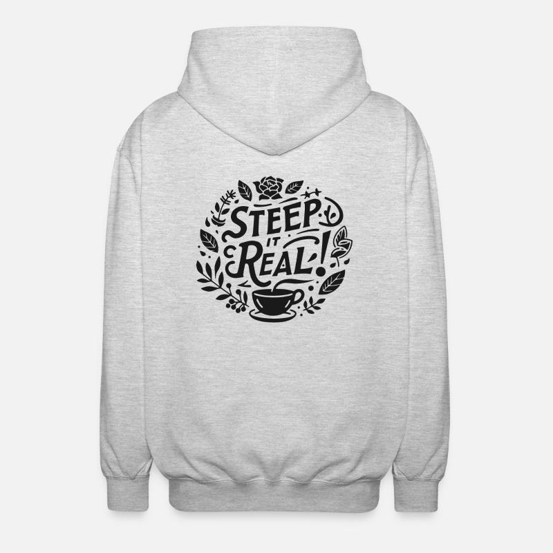 Ziehen Sie es echt - Unisex Kapuzenjacke - Hellgrau meliert