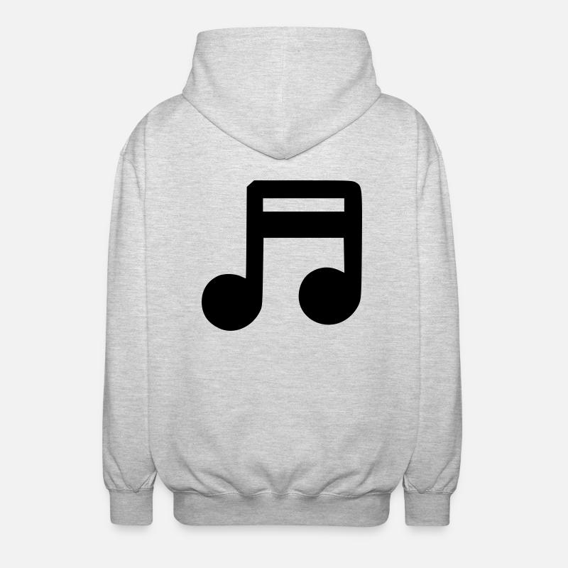 Note musique - Veste à capuche unisexe - gris clair chiné