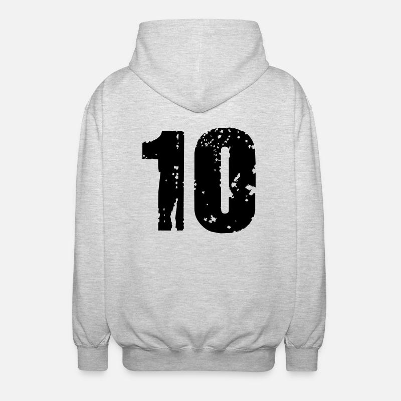 10 - Veste à capuche unisexe - gris clair chiné