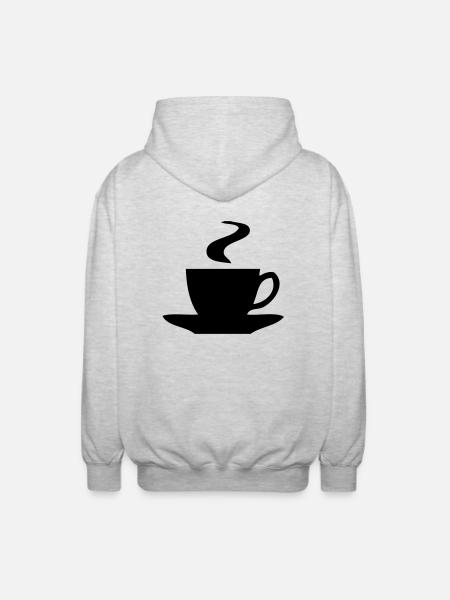 Coffee - Tea - Unisex Hooded Jacket - light heather grey