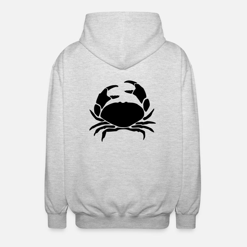 krebs_1c - Unisex Kapuzenjacke - Hellgrau meliert