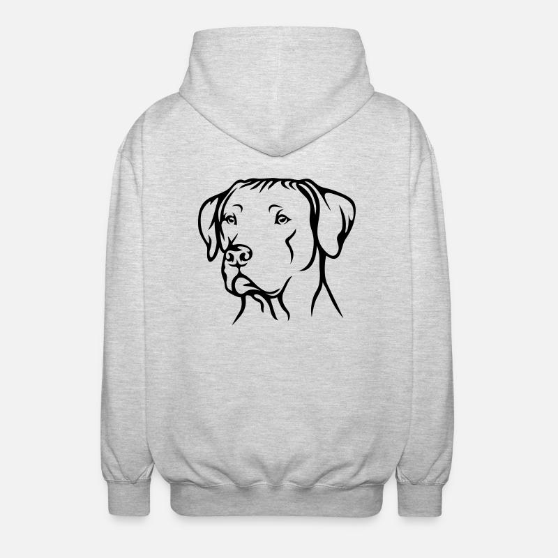 Rhodesian Ridgeback - Unisex Kapuzenjacke - Hellgrau meliert