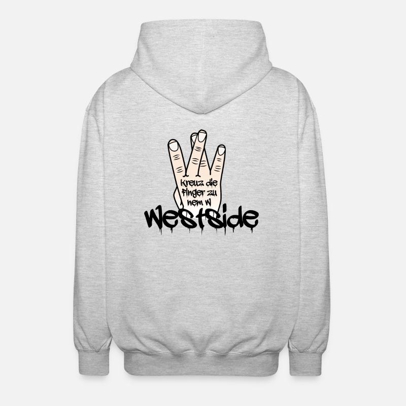 Westside - Unisex Kapuzenjacke - Hellgrau meliert