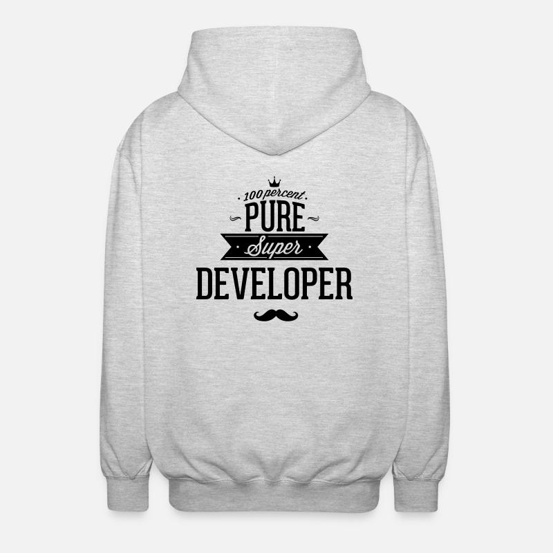 développeurs de 100 pour cent - Veste à capuche unisexe - gris clair chiné