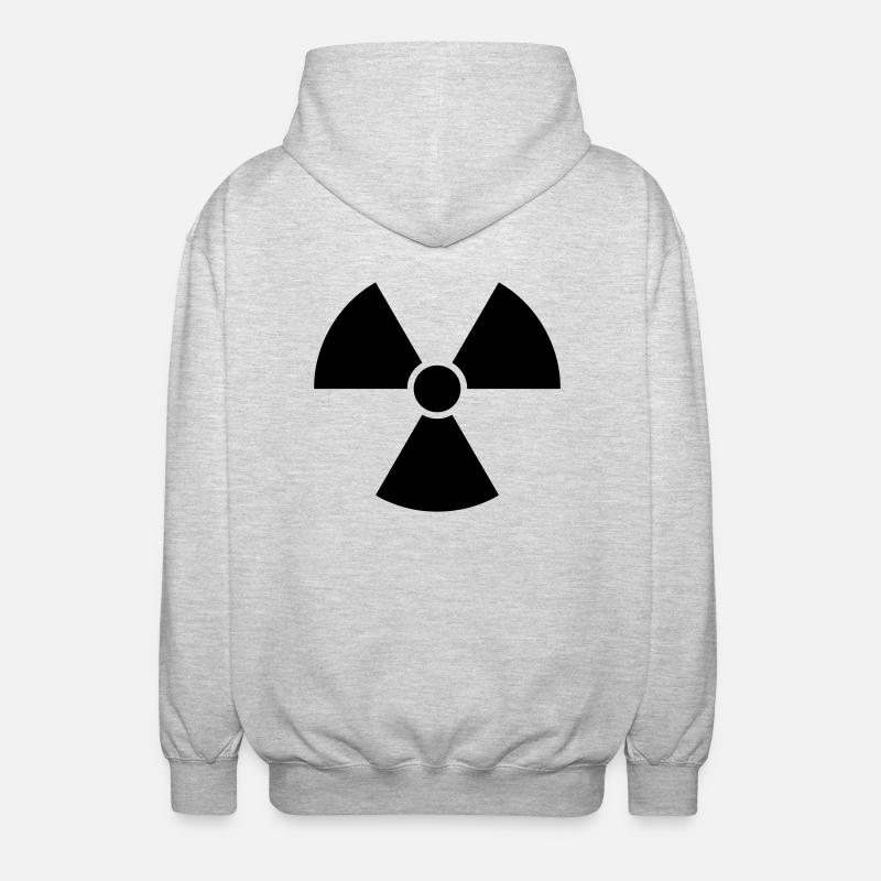 Nuclear Power Logo - Unisex Hooded Jacket - light heather grey