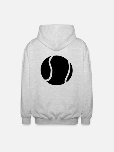 Tennis Ball - Unisex Hooded Jacket - light heather grey