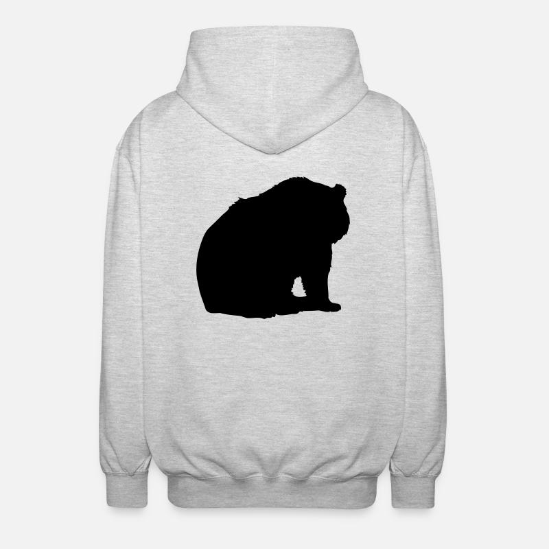 baer_30 - Veste à capuche unisexe - gris clair chiné