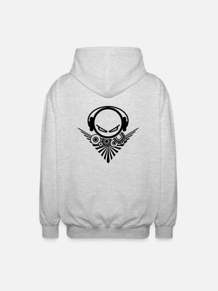 DJ - Unisex Kapuzenjacke - Hellgrau meliert