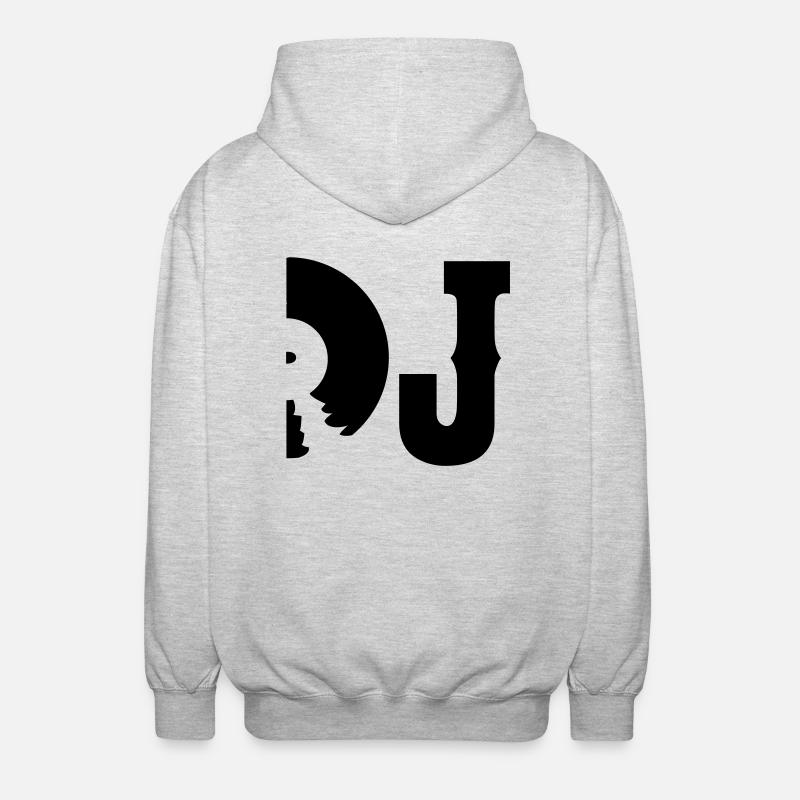 dj - Veste à capuche unisexe - gris clair chiné