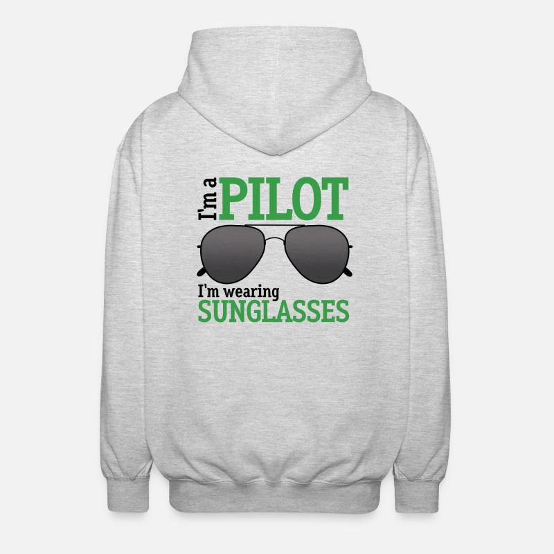 Je suis un pilote - Veste à capuche unisexe - gris clair chiné