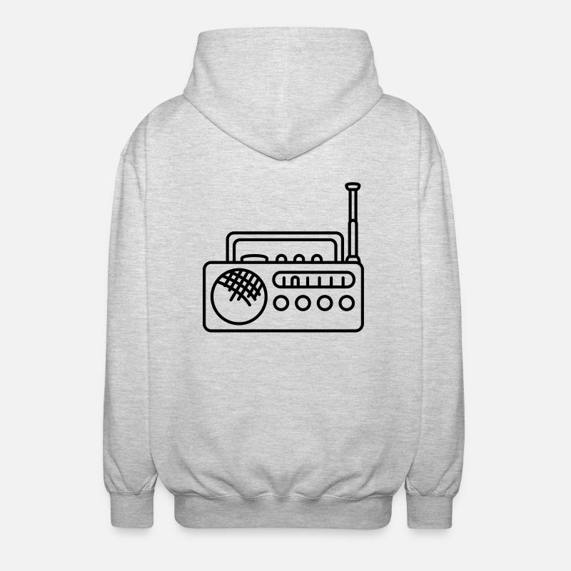 Radio - Veste à capuche unisexe - gris clair chiné