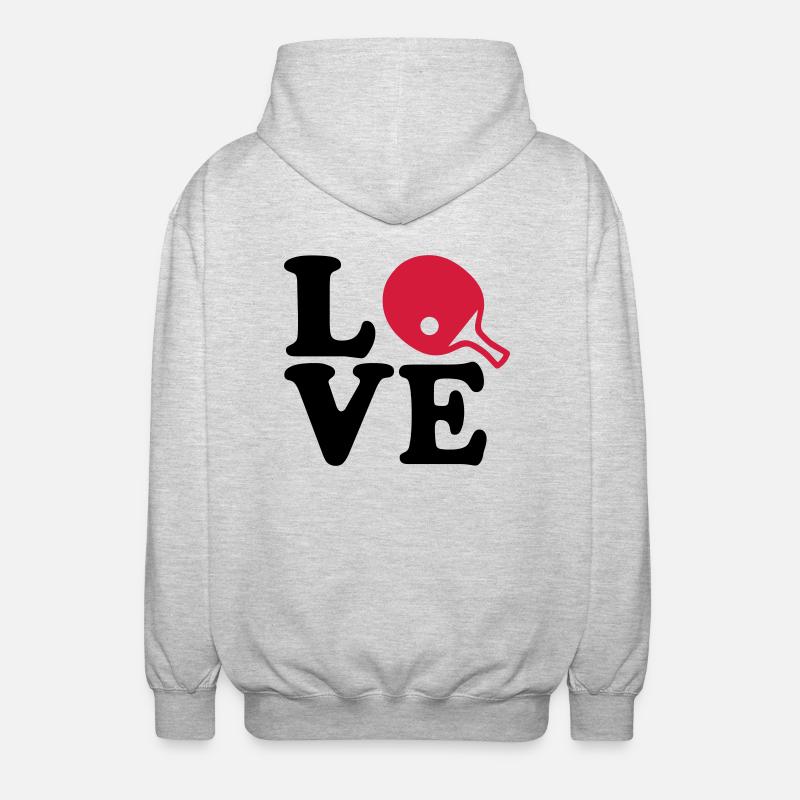 Ping Pong love - Unisex Hooded Jacket - light heather grey