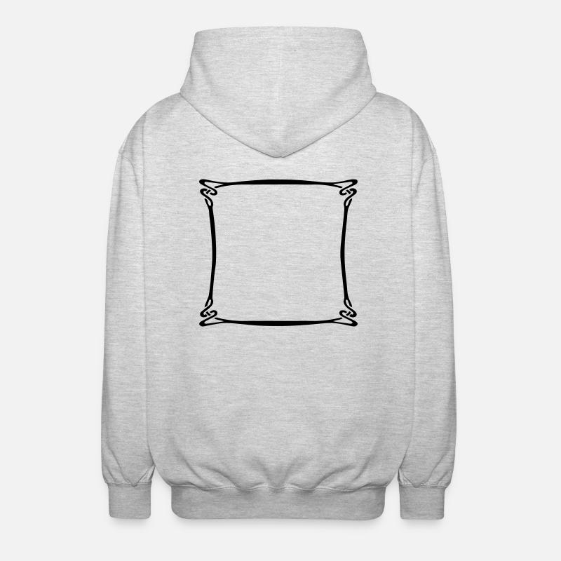 square frame - Unisex Hooded Jacket - light heather grey