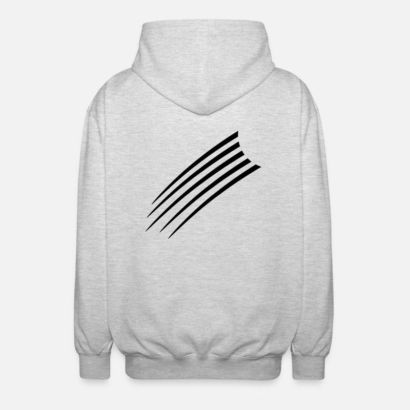 Cool Lines Pattern - Unisex Hooded Jacket - light heather grey