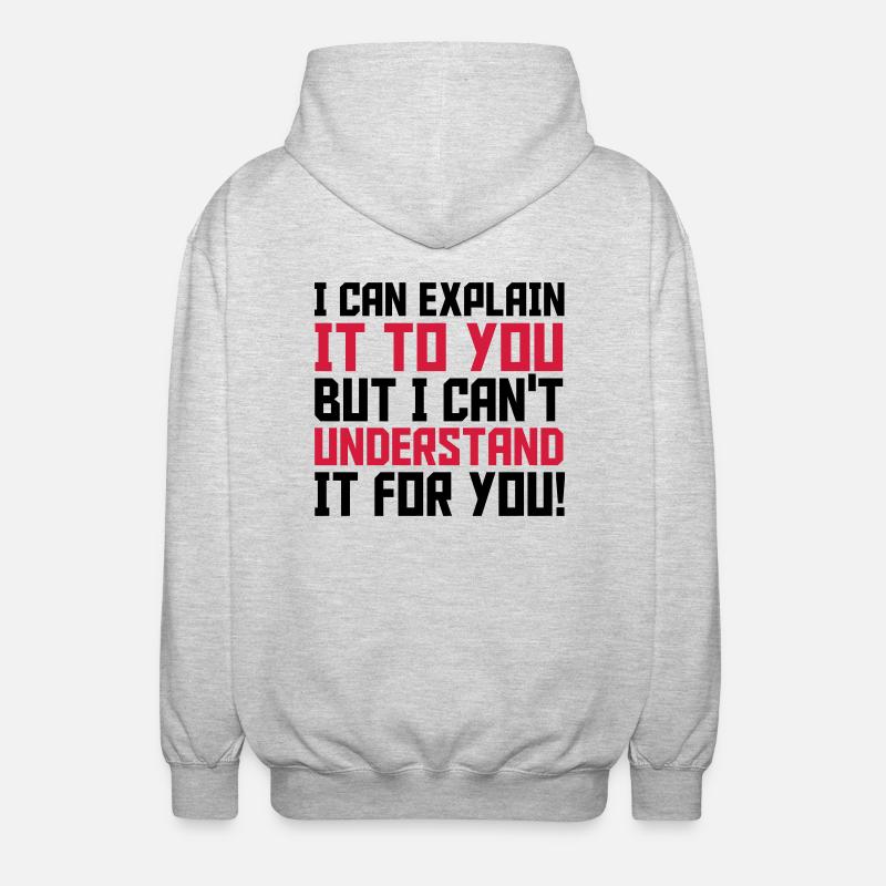 Explain - Unisex Kapuzenjacke - Hellgrau meliert