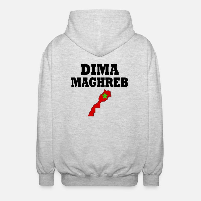 Dima maghreb - Unisex Kapuzenjacke - Hellgrau meliert