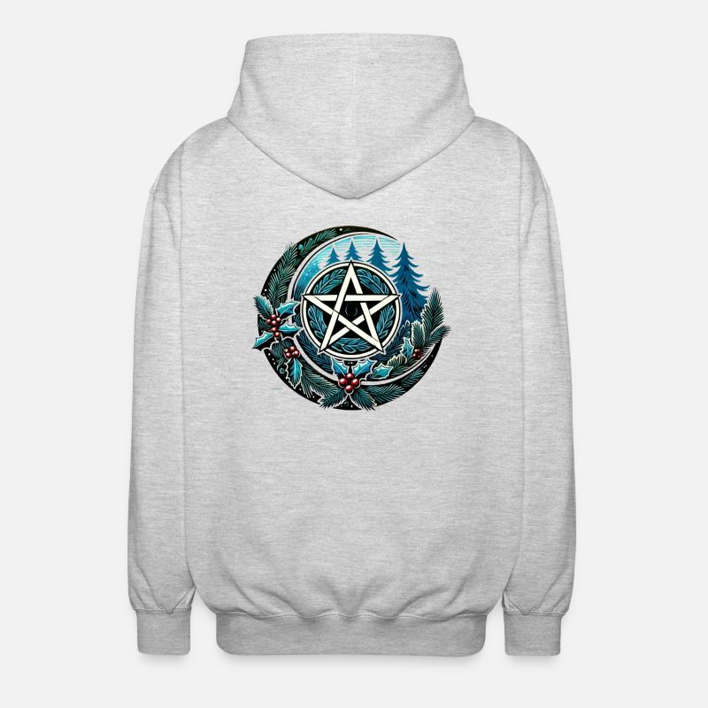 Yule Pentacle - Veste à capuche unisexe - gris clair chiné