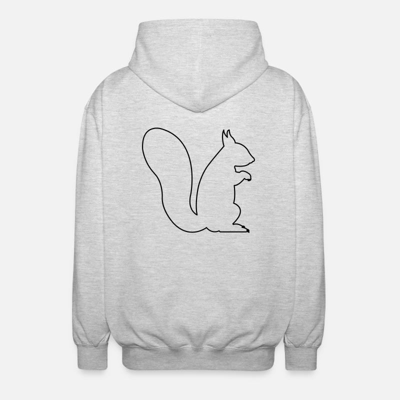 eichhörnchen - Unisex Kapuzenjacke - Hellgrau meliert