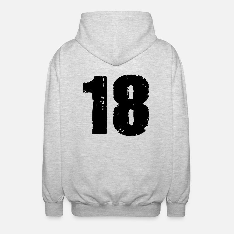 18 - Unisex Kapuzenjacke - Hellgrau meliert