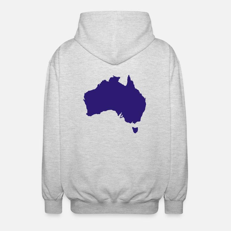 Australien - Unisex Kapuzenjacke - Hellgrau meliert