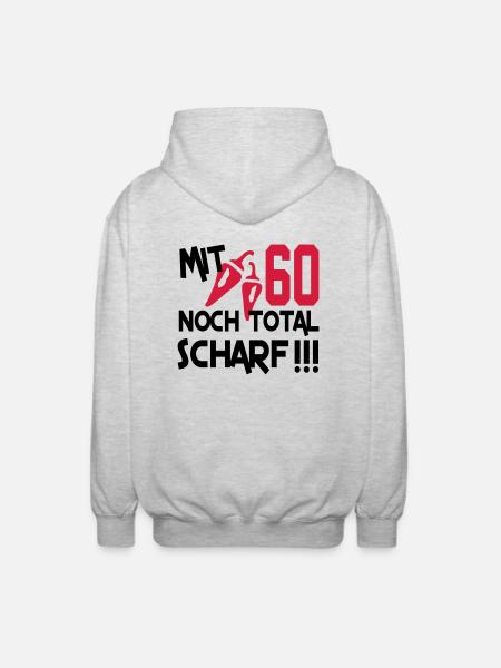 total_scharf_60 - Unisex Hooded Jacket - light heather grey