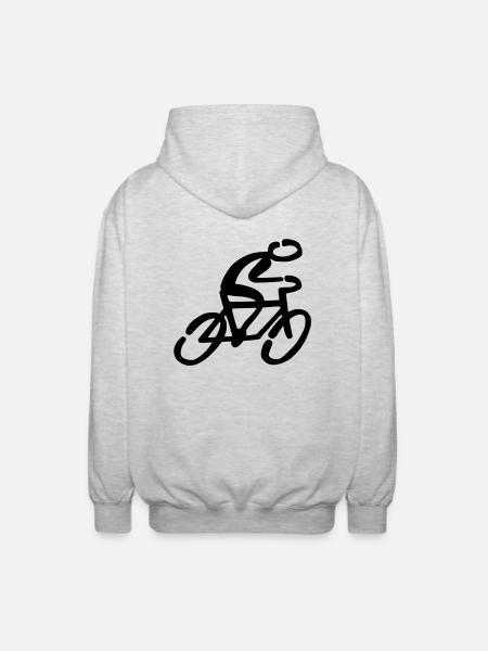 Cyclists Bicycle - Unisex Hooded Jacket - light heather grey