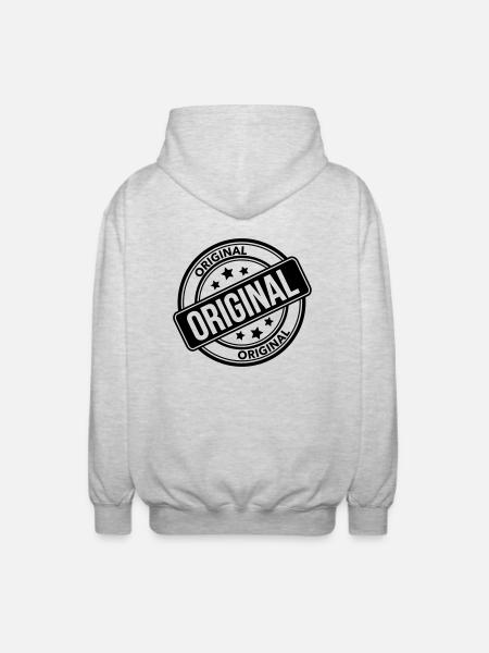 Original - Unisex Kapuzenjacke - Hellgrau meliert