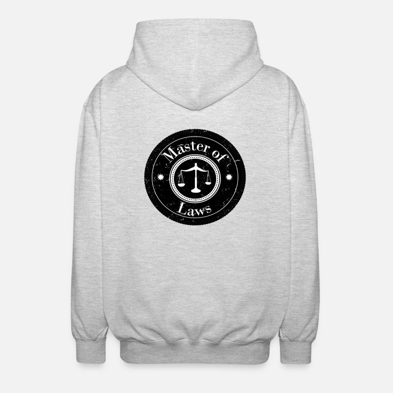 Master of Laws Logo Patch - Unisex Kapuzenjacke - Hellgrau meliert