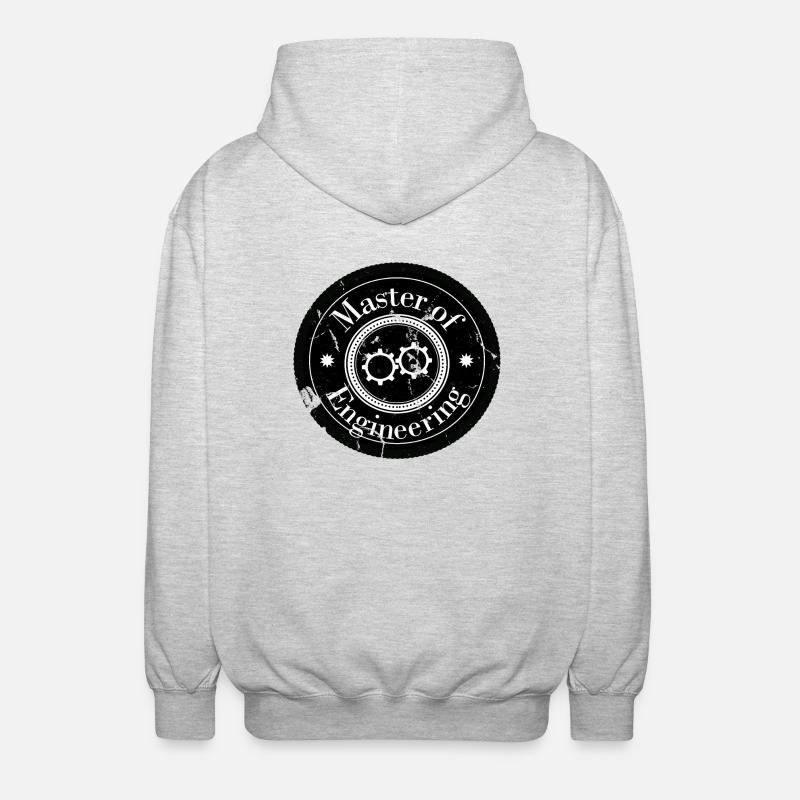 Master of Engineering Logo Patch - Unisex Hooded Jacket - light heather grey