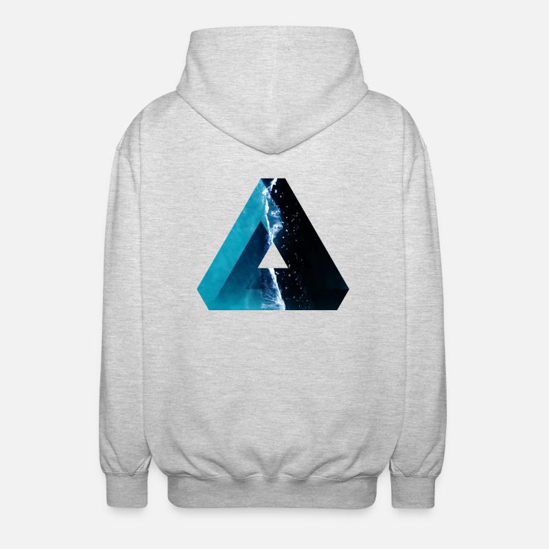 Triangle de Penrose - Veste à capuche unisexe - gris clair chiné