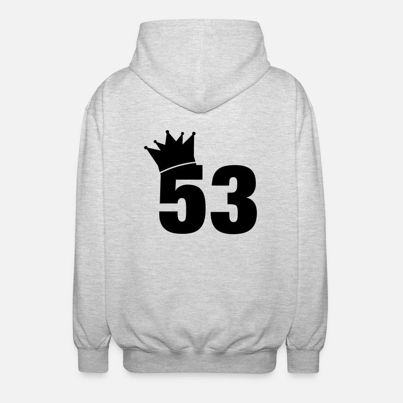 53_krone_f1 - Veste à capuche unisexe - gris clair chiné