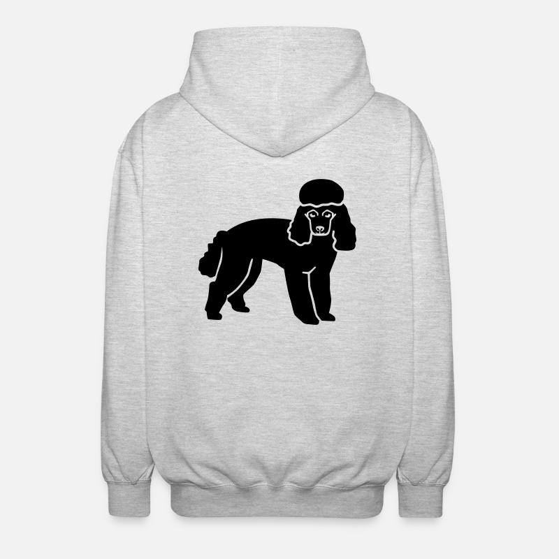 Pudel - Unisex Kapuzenjacke - Hellgrau meliert