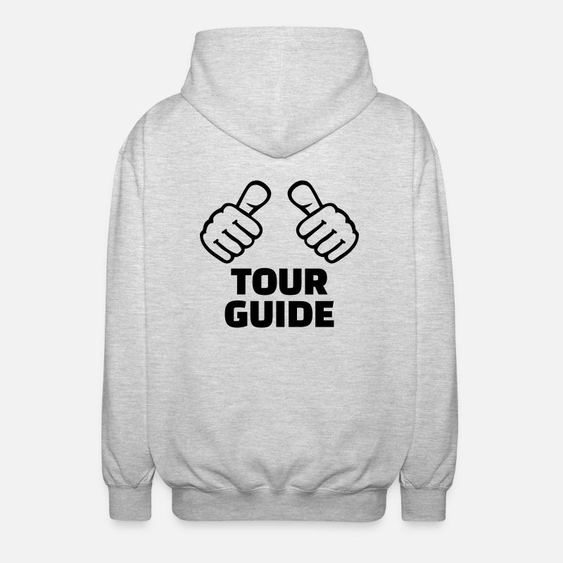 Reiseleiter - Unisex Kapuzenjacke - Hellgrau meliert