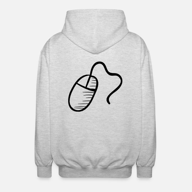 Computer Mouse - Unisex Kapuzenjacke - Hellgrau meliert