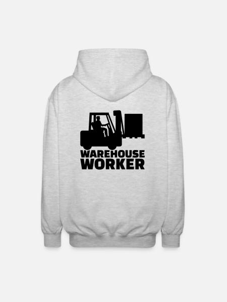 Warehouse worker - Unisex Hooded Jacket - light heather grey