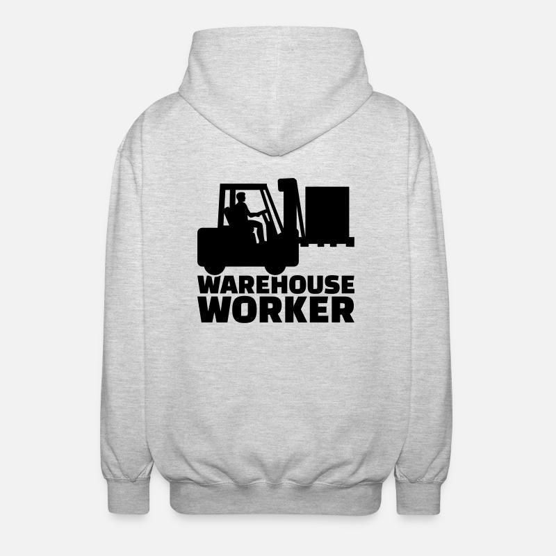 Warehouse worker - Unisex Hooded Jacket - light heather grey