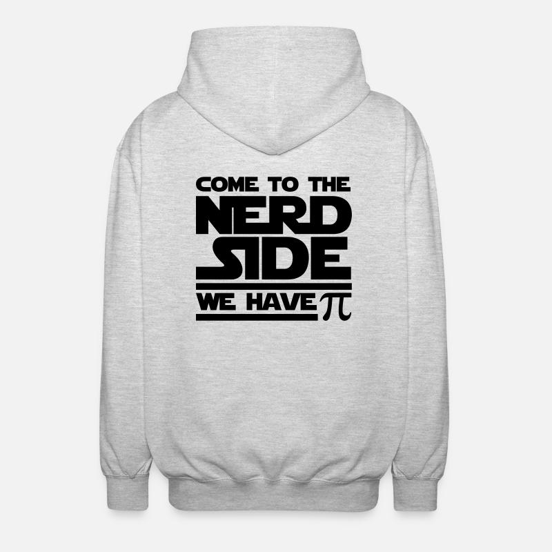 Come To The Nerd Side - Unisex Kapuzenjacke - Hellgrau meliert
