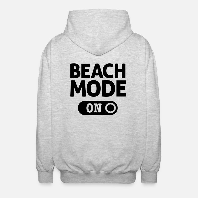 beach mode - Unisex Hooded Jacket - light heather grey