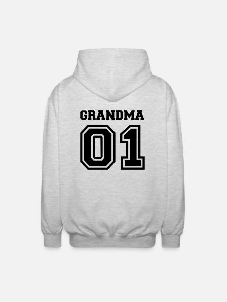 Oma - Unisex Kapuzenjacke - Hellgrau meliert