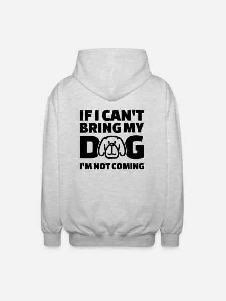 Hund Spruch - Unisex Kapuzenjacke - Hellgrau meliert