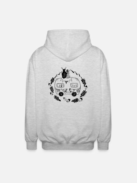 Norwegenliebe - Unisex Kapuzenjacke - Hellgrau meliert