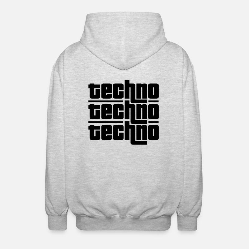 Techno Techno Techno - Veste à capuche unisexe - gris clair chiné