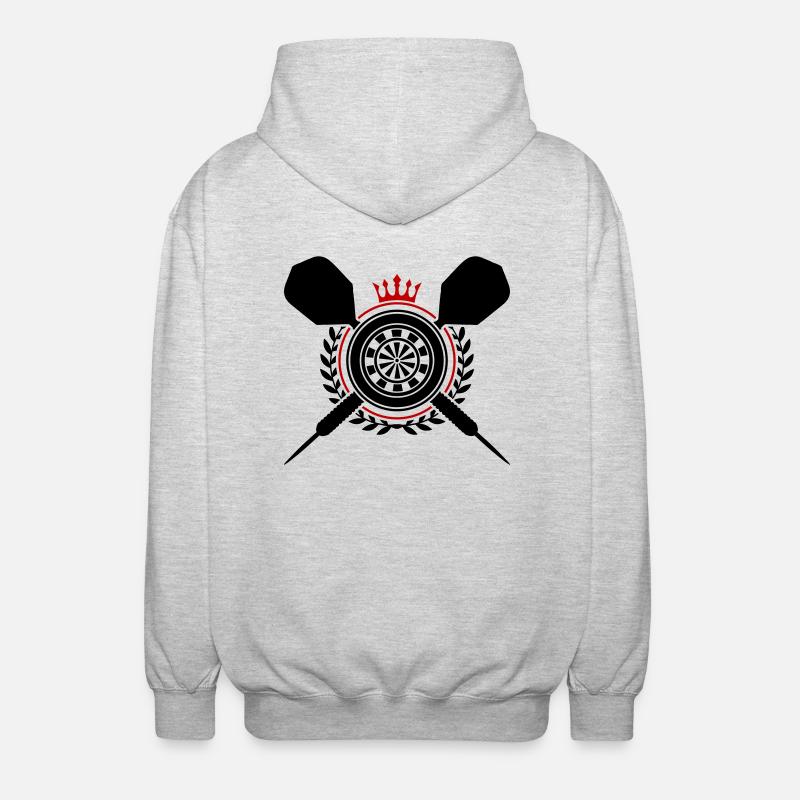 Darts Dartpfeil Dartscheibe - Unisex Kapuzenjacke - Hellgrau meliert
