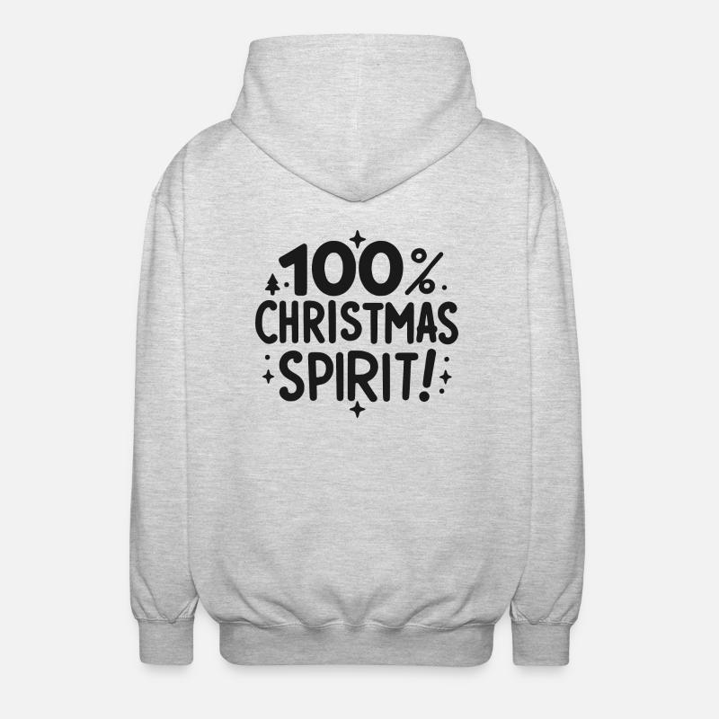100% de Noël - Veste à capuche unisexe - gris clair chiné