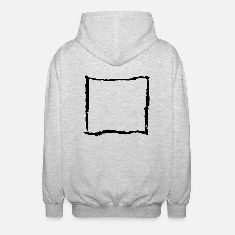 rechteck - Unisex Kapuzenjacke - Hellgrau meliert