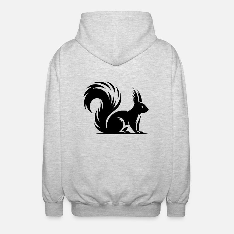 Sauvage Mignon Écureuil Enfants Dessin - Veste à capuche unisexe - gris clair chiné