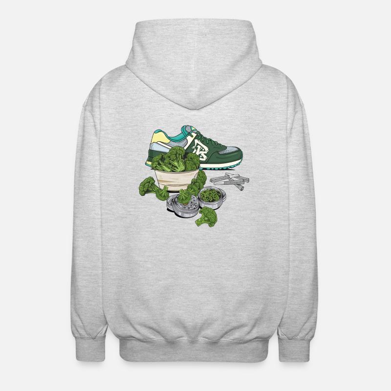 Baskets (vert) // Illustration - Veste à capuche unisexe - gris clair chiné