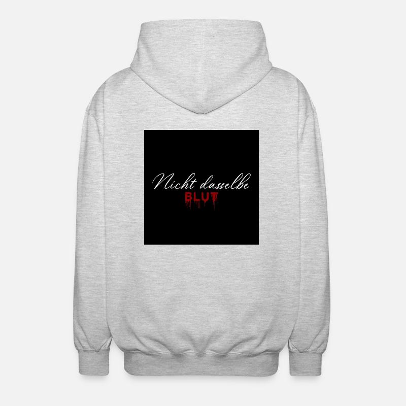 Nicht dasselbe Blut - Unisex Kapuzenjacke - Hellgrau meliert