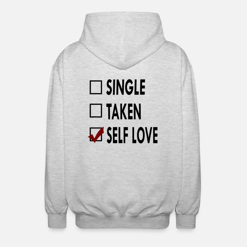 SINGLE noir blanc SELF - Veste à capuche unisexe - gris clair chiné