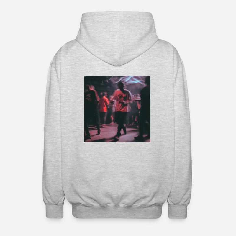 Techno dude - Unisex Kapuzenjacke - Hellgrau meliert